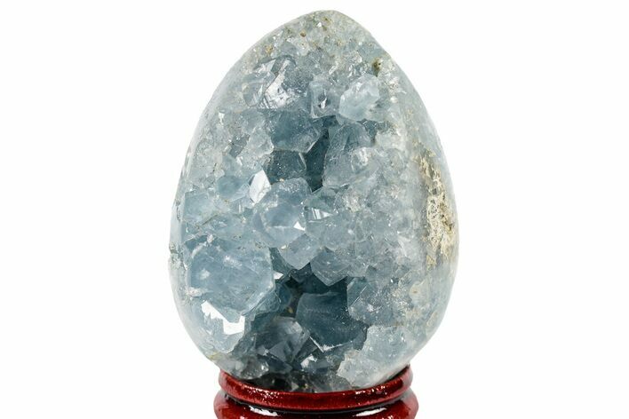 Crystal Filled Celestine (Celestite) Egg Geode - Madagascar #190737